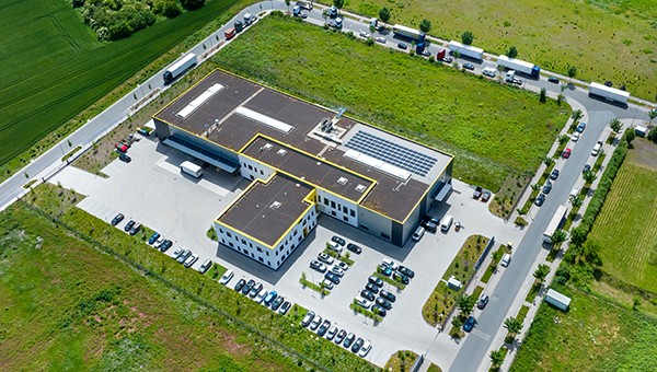 Aerial view of an offsite energy storage facility