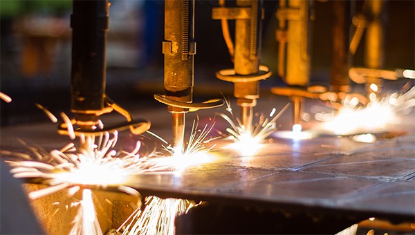 Manufacturing equipment sparks