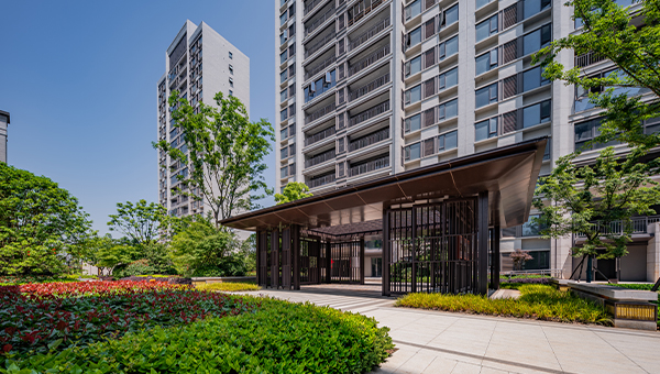 High-rise building entrance