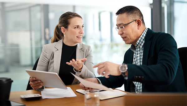 Man and women in business meeting