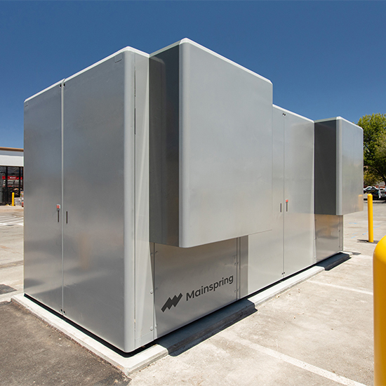 Close up shot of a energy storage system in mainspring Close up shot of a energy storage system in mainspring